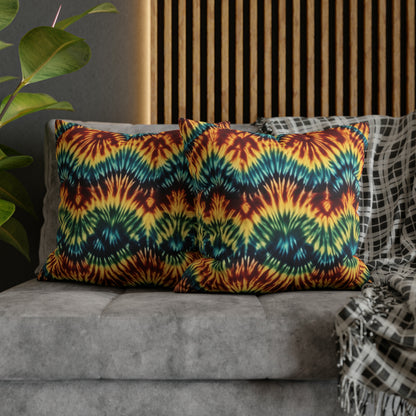 Spun Polyester Square Pillowcase Tie Dye Multi