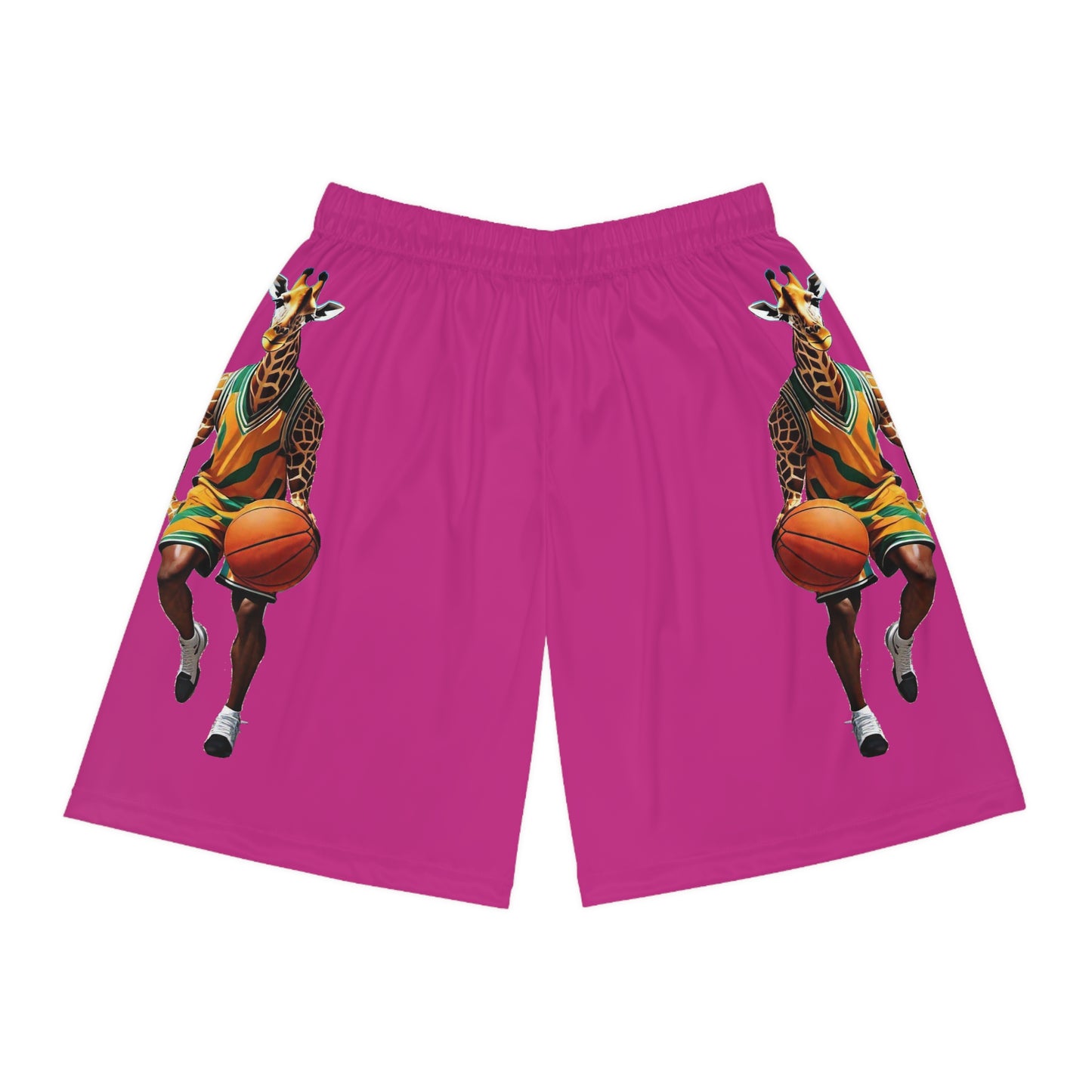 Basketball Shorts - Giraffe - Pink