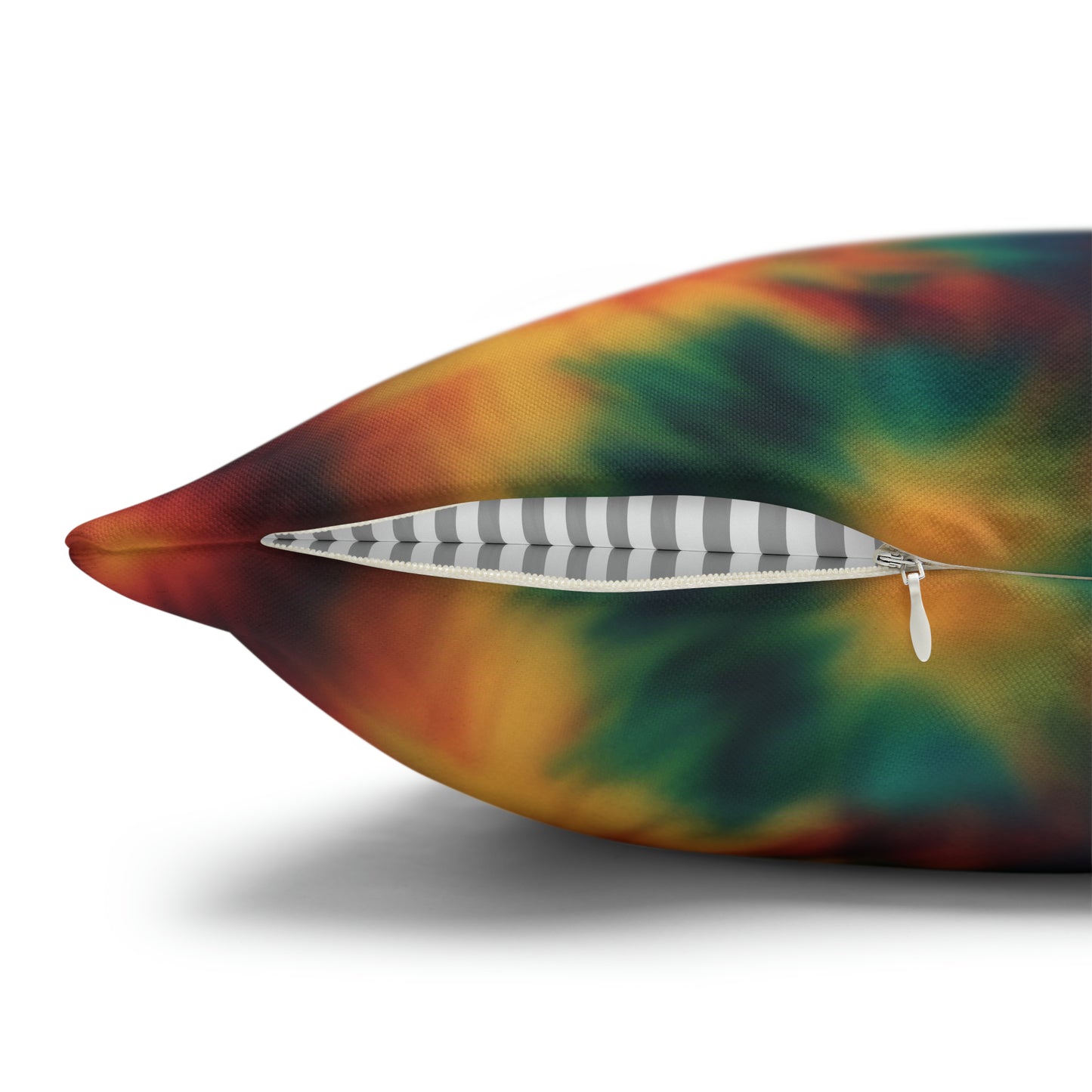 Spun Polyester Square Pillowcase Floral Tie Dye