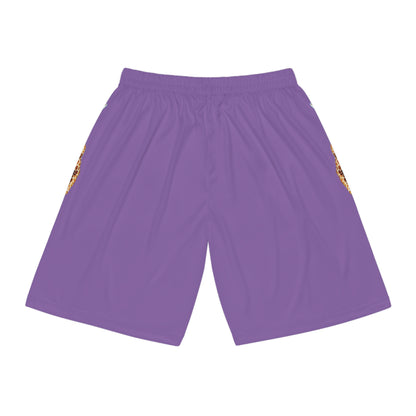 Basketball Shorts - Giraffe - Light Purple