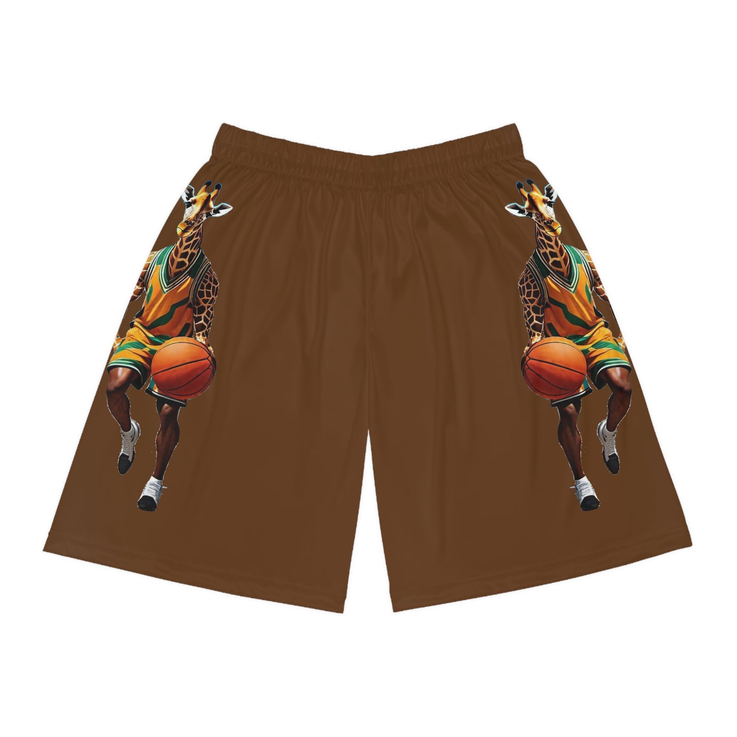 Basketball Shorts - Giraffe - Brown