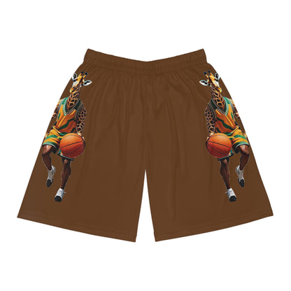 Basketball Shorts - Giraffe - Brown