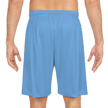 Basketball Shorts - Giraffe - Light Blue