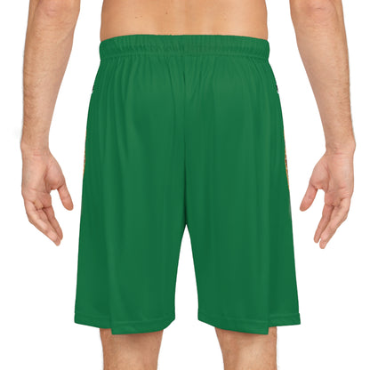 Basketball Shorts - Giraffe - Dark Green