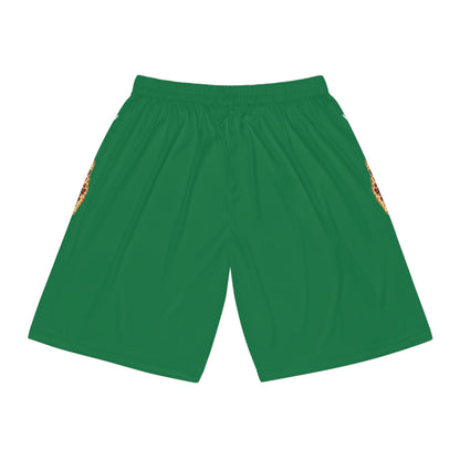 Basketball Shorts - Giraffe - Dark Green