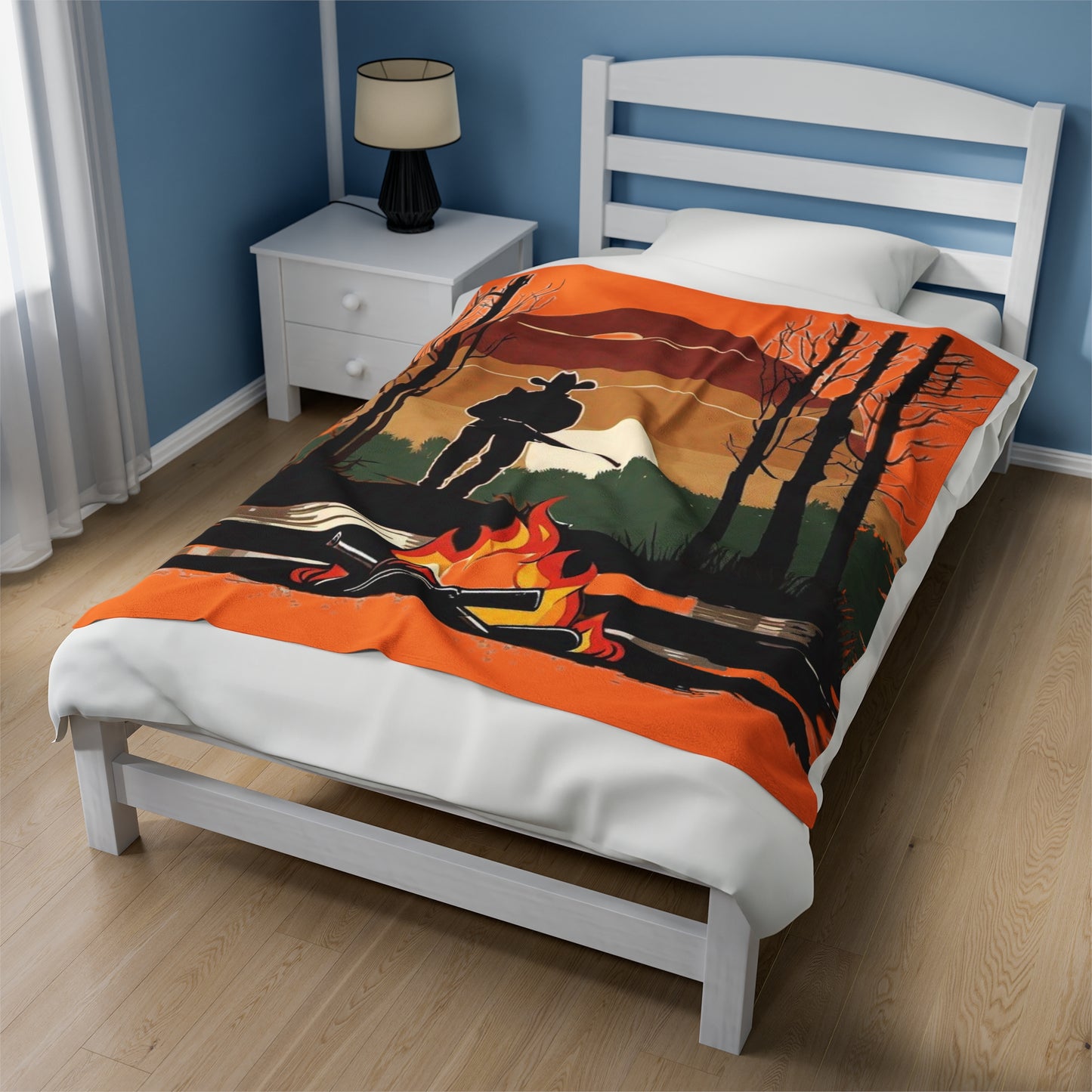 Velveteen Plush Blanket - Camping