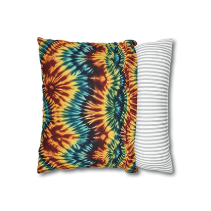 Spun Polyester Square Pillowcase Tie Dye Multi