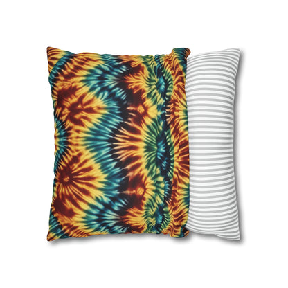 Spun Polyester Square Pillowcase Tie Dye Multi