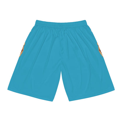 Basketball Shorts - Giraffe - Turquoise